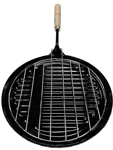 GaliNei Sartén Tostadora Parrilla Arepera Asadora, Multifuncional para Gas, Vitro, Ideal para Camping, campers y Autocaravanas (Redonda)