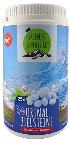 FRIENDS OF NATURE Pietre lavabiane per orinatoio, WC e pissoirs (1000 g), pietre per la pulizia di lunga durata, contro calcare e urina, pietre profumate e deodorante per orinatoi