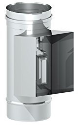 Schornstein Reinigungselement mit Kasten und Deckel 210x140mm aus Edelstahl einwandig, Durchmesser 250 mm