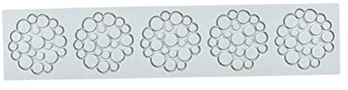 Stampi Tuile Stampi per fondente rotondi a 5 scomparti Pizzo in silicone per decorazione di torte Fai da te Facile rilascio Cottura alimentare per alimenti, dessert, artigianato, fondente