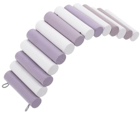HOMOBABE Puente Colgante para Mascotas Escalera de Madera Natural 6 Cm Ancho 20 Cm Largo para Jaulas de Hámster y Chinchilla Accesorio de Juego para Animales Pequeños