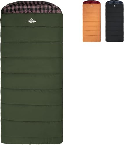TETON Sports Deer Hunter 0F Sleeping Bag, Teton Tough Canvas, Green/Rose