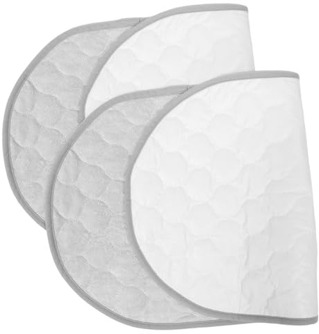 LOORGVEL de Pañales Reutilizables para Ñiño 2 Piezas Absorbentes E Impermeables Colchón de Viaje Lavable Gris Ovalado Protector Portátil para Cambiador y Cama de Recién Nacido