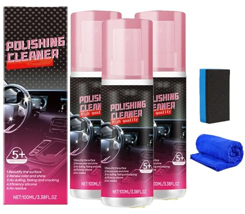 Lucidante per interni auto Instant Shine & Protection, detergente per interni auto aggiornato 2026, nuovo detergente per lucidatura spray per interni auto, spray per dettagli interni, detergente