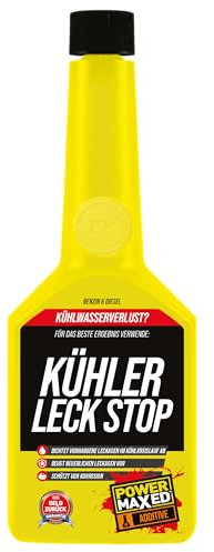 Power Maxed Kühler Leck Stop 325 ml – Kühlerdichtmittel für undichte Kühlsysteme – Dichtet Mikrorisse & Leckagen zuverlässig ab – Schützt vor Überhitzung