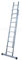 Escalera industrial de aluminio apoyo doble extensión manual 2 x 9 peldaños con barra estabilizadora serie excalibur