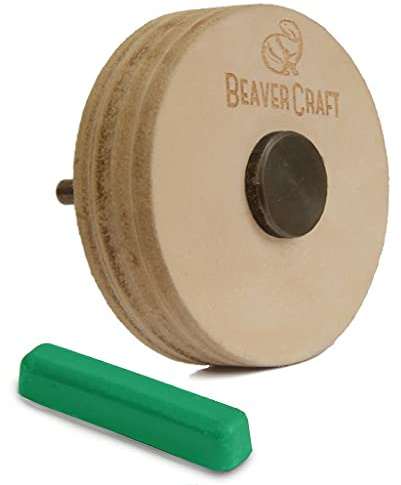 BeaverCraft PW1 Slipningshjul stroppning 7 cm läder polering skarpning kit