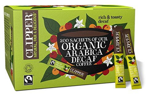 Clipper Organic Fairtrade Medium Roast Decaf Arabica Coffee 200 Sachets