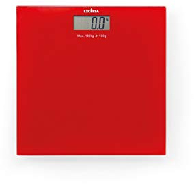 Excelsa Spa Bilancia Pesapersone Elettrica, Rosso, 30 x 30 cm