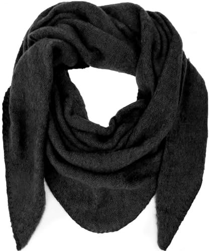 Glamexx24 Damenschal Dreieckstuch Damen Halstuch warmer Strickschal Kuscheliger Winterschal in viele Farben Weicher angenehm zu tragen
