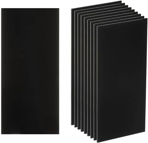 sourcing map 10pcs Welding Lens 2 x 4.25 Shade 8 Replacement Welding Lenses Hardened Plastic Black Darkening Filter Plates for Welding Helmet, Black