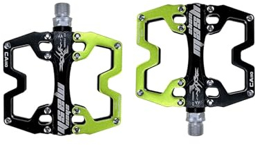 Pedales de bicicleta de montaña, pedal de bicicleta de aleación de aluminio ligero, pedales antideslizantes MTB de plataforma ancha, pedal de bicicleta de carretera de 9/16 pulgadas