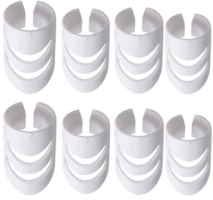 WELANGBN 8Pcs Alaska Guitar Picks（XL+L+L+M）, Adjustable Finger Picks, Alaska Picks Plectrums Stringed Instrument Accessories Guitar Picks (White)