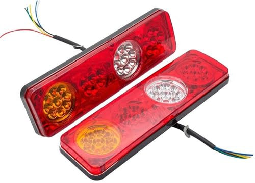 Feu arrière de voiture Accessoires de voiture 2 pièces feux pour arrière lampe 12V remorque pour feu de signalisation pour transporteur pour caravane pour camion pour camping-car Feux de remorque mené