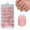 SanFangyue French Press On Nails Short Almond, 168pc Full Cover Nageltips Kurz für Gelnägel, Fingernägel Fake Nails mit Kleber Acryl Nagel Tips Nägel Zum Aufkleben (White Short French)
