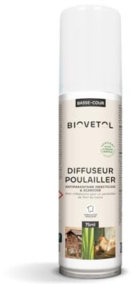 Biovetol - Spray Anti-Poux pour le poulailler Bio - Antiparasitaires pour le poulailler (Diffuseur)