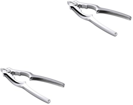 Amosfun 2 Piezas De Cocina Gadget Mariscos Dispositivo Ostra Lechón Herramienta De Cocina Galletas De Ostras Galletas De Langosta Y Picos Pinza De Langosta Utensilios De Cangrejo Aleación