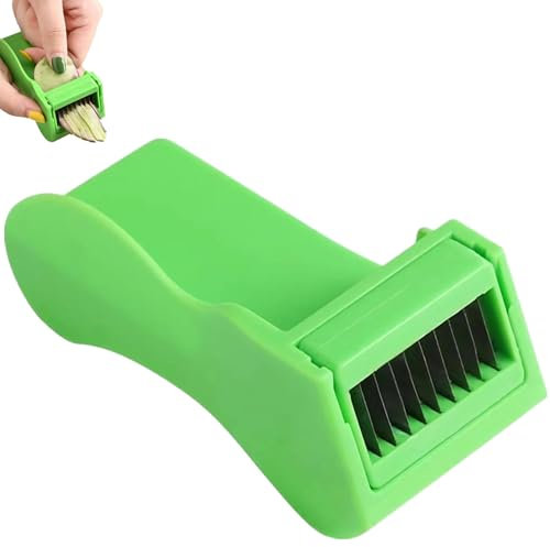 Qinuseaks Bean Stringer and Slicer, Mini Runner Bean Cutter for Vegetable, Green