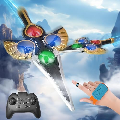 Flying Sword RC Plane, Gesture Control & Gravity, 360 Stunt Flip for Kids