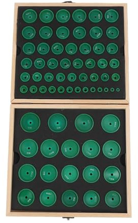 HDOYTXXM Completo strumenti per tecnici orologi, 68 matrici in resina, scatola immagazzinaggio per riparazioni professionali, dimensioni multiple a 48 mm, set strumenti per la sostituzione