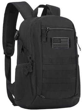 ArcEnCiel MOLLE Mochila táctica pequeña de 10L/20L con parche