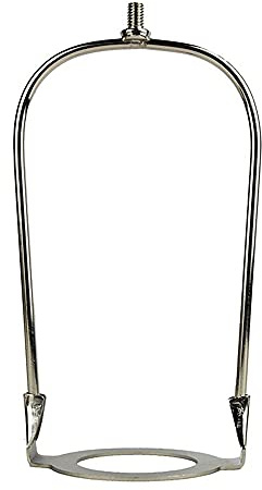 UNO Fitter Adapter - 6 Inch Lamp Shade Harp Holder, Fits E26 Light Base, Adapted for Table and Floor Lamps (1, Sliver)