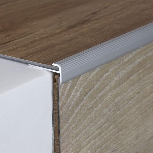 PROVISTON | Infattnings- och avslutningsprofil | aluminium | 10 x 25 x 2700 x 3 mm | Silver | infällningsprofil | slutlister | golvprofil