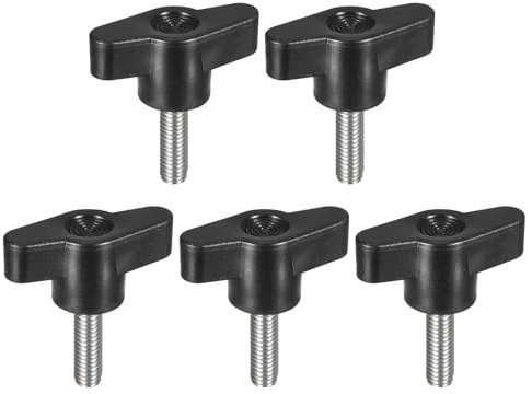 QUARKZMAN 5Pcs Tornillo de Sujeción con Perilla, M6 x 20mm Tornillos de Pulgar en Forma de T de Acero Inoxidable 304 para Reemplazo de Perilla de Apriete Manual Rápido