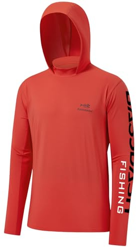 Bassdash - Sudadera con Capucha para Hombre, protección Solar UPF50+ suéter UV Manga Larga para Pesca protección contra sarpullidos Rashguard