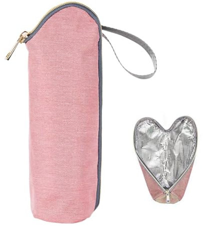 Doukesh Borsa Termica Isotermica per Biberon, Mantiene la Temperatura Fino a 4 Ore (Rosa)