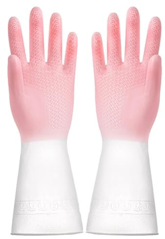 Guantes de vajilla - Guantes de limpieza de goma, guantes para el hogar | Guantes de vajilla impermeables para platos, tareas domésticas y jardinería