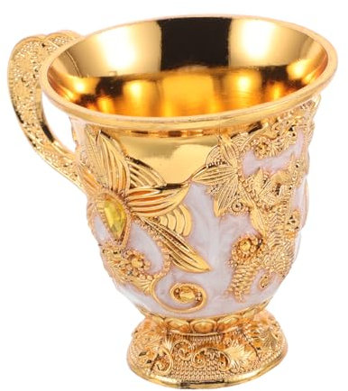 POPETPOP Coupe À Eau Calice Doré En Alliage De Zinc Blanc