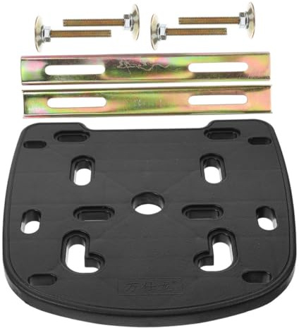 SOIMISS Motorcycle Rear Luggage Rack Base Plate with Screws Heavy Duty Anti-shake Mounting Bracket for Electric Scooter and Motorbike Tail Box Secure Rear Carrier Attachment