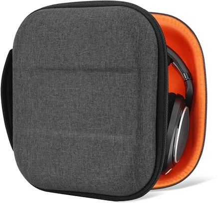 Geekria Shield Headphones Case Compatible with Sennheiser HD400PRO/HD 560S/HD598/HD 599SE/HD280PRO/HD 600, Replacement Hard Shell Travel Carrying Bag with Cable Storage (Dark Grey)