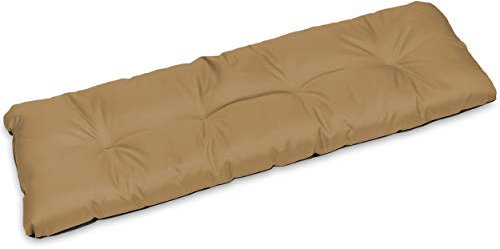 SuperKissen24. Sitzkissen Bankkissen Bankauflage für Gartenbank - 120x38 cm - Outdoor und Indoor - Beige