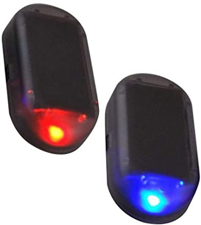 Car Alarm System Light Solar Power Anti-Theft Simulated Warning Flashing Security Lamp 2PCS Home Use