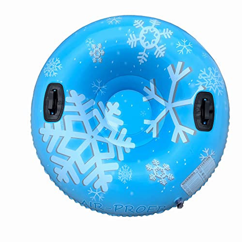 für Outdoor Pad Kid Reifen Schlauch Schlitten Sport Schnee Ski PVC Ring Skifahren mit Wintersportgeräte Hoher Pferdeschwanzhut (Blue, One Size)