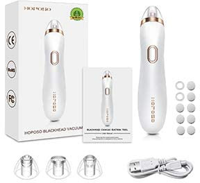 HOPOSO – Remover points noirs – Nettoyant pour pores électrique Extracteur points noirs Kit éliminateur points noirs pour le nez d'aspiration de point noir et les points noirs et l'acné