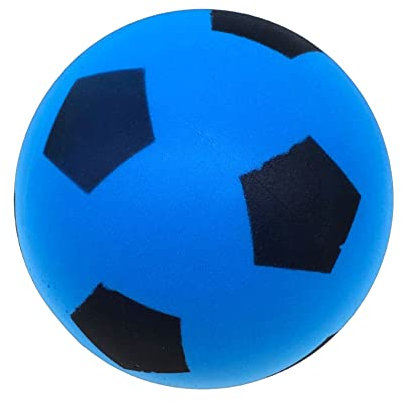 alldoro 63105 Schaumstoffball Blau, Ø 20 cm, weicher Softball, Fußball für Kinder ab 0, leise & leicht, für Indoor & Outdoor