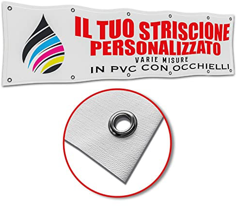 Gruppo Veneziano - banner striscione personalizzato in pvc occhiellato (100x75)- banner personalizzabile con testo - foto - loghi - 100% Made in Italy