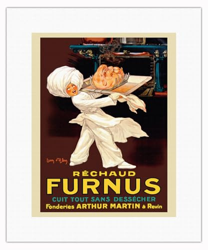 Réchaud Furnus Stoves - Cook Everything Without Drying Out (Cuit Tout sans Dessécher) - Vintage French Advertising Poster by Jean D'Ylen c.1926 - Fine Art Rolled Canvas Print 11in x 14in