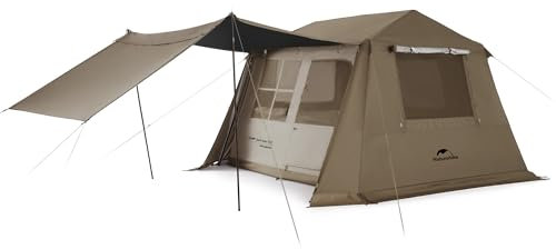 Naturehike Village 6.0㎡ Familienzelt Pop Up Zelt Hauszelt Camping Zelt Campingzelt für 3-4 Personen Großes Tunnelzelt mit 2000mm Wassersäule