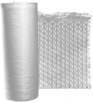 axGear Bolsas de relleno de burbujas de aire de película de cojín de aire de 16 pulgadas x 12.5 pulgadas x 1000 pies rollo
