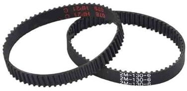 OBIOZZ 2 Stück 2mgt 2m 2gt Synchronzahnriemen Aus Gummi Mit Geschlossener Teilung, Länge 130, Breite 6 Mm Zähne 65 Zähne Zahnriemen