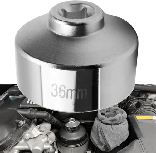 Chiave a tubo per filtro olio, strumento chiave per filtro olio | Strumento per presa filtro professionale,Strumento di rimozione presa per filtro olio, chiave per coperchio filtro da 36 mm per impieg