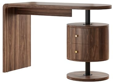 Vicco Scrivania Lara, Rovere rustico, 120 x 50 cm con 2 cassetti, adatto per postazioni di lavoro al computer e applicazioni home office