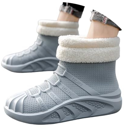 Zapatilla Sin Cordones Hombre, Zapato Invierno Hombre Botas De Nieve, Tenis Casuales Ligeros De Malla para Caminar Jogging Caminar Bambas Gimnasio Zapatillas Ortopédicas De Malla para Caminar