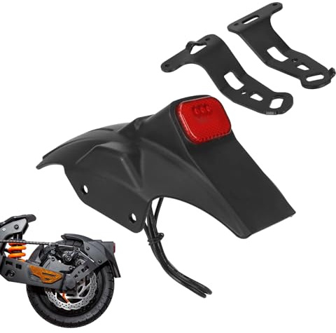Okandomo Kit LED Feu Arrière+Support+Garde Boue Arrière pour Kukirin G2 Master Garde Boue pour Scooters Electriques Pièces de Rechange Accessoires