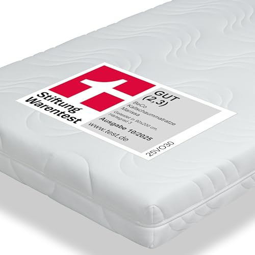 BeCo Matratze Marissa / 120 x 200 cm / H3 / Preistipp: Stiftung Warentest “GUT” (getestet in 90×200 cm H3, 10/2025) / Kaltschaum / 18 cm/mittelfestes Liegegefühl