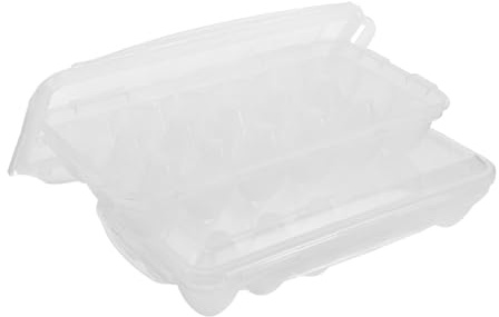 COHEALI Contenitore per Uova con Coperchio 2 Pezzi Portauova Impilabile in Plastica Trasparente per Frigorifero Vassoio Portaoggetti con 18 Scomparti Organizer Salvaspazio per